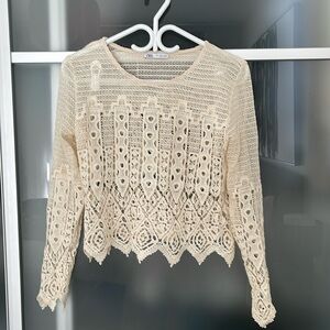 Zara crème top, size s